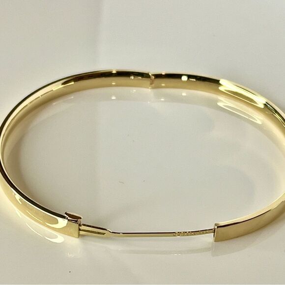 New 14k 3/16 High Polished Hinged Bangle Bracelet - Picture 5 of 11